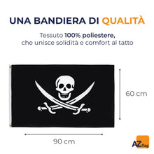 Carica l'immagine nel visualizzatore di Gallery, AZ FLAG Bandiera Pirata Jack Rackham 90x60 cm Poliestere 100D 2 Occhielli