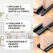 Carica l'immagine nel visualizzatore di Gallery, Paraspifferi Sottoporta Universale Pannello in Pelle per Porta Regolabile | Guarnizione Porta Interni ed Esterni Anti-ve