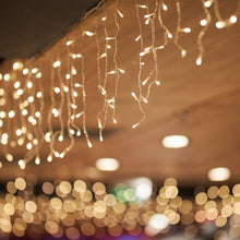 Carica l'immagine nel visualizzatore di Gallery, SALCAR Catena luminosa a LED per esterni, 200 luci per finestre, 8 m, luci natalizie (5 m di catena luminosa + cavo di alimentazione da 3 m), interno 31 V con 8 modalità di illuminazione e funzione