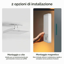 Carica l'immagine nel visualizzatore di Gallery, Lampada a Batteria Senza Corrente, Ricaricabile Plafoniera LED Soffitto con Sensore di Movimento, Luci Senza Filo per Ba