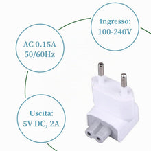Carica l'immagine nel visualizzatore di Gallery, TECHZOCO Adattatore CA per alimentatori compatibile con Apple, ricambio per adattatore CA compatibile con MacBook, iPhon
