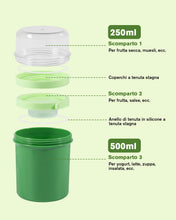 Carica l'immagine nel visualizzatore di Gallery, Muesli Cup da Asporto, 450 ml + 250 ml, Porta Yogurt, Coppetta per Cereali da Asporto a Tenuta Stagna con Cucchiaio e Co