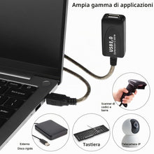Carica l'immagine nel visualizzatore di Gallery, QWORK® Cavo di prolunga USB 10M, connettore USB 2.0 maschio a femmina in alluminio, per lettore di schede, computer, tas