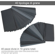 Carica l'immagine nel visualizzatore di Gallery, Anpro Kit 40 Pezzi Carta Vetrata Impermeabile