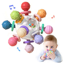 Carica l&#39;immagine nel visualizzatore di Gallery, Giochi Sonaglio Dentizione Del Neonato 0 3 6 9 12 Mesi, Sensoriali Giocattoli Silicone Palla da Massaggia Gengive, BPA Free Montessori Regalo Bambino