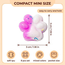 Carica l'immagine nel visualizzatore di Gallery, Squishy 8 Pezzi Zampa Gatto, Mini Antistress Colori Assortiti 3,5Cm