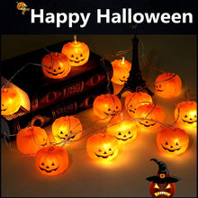 Carica l&#39;immagine nel visualizzatore di Gallery, Zucca di Luci Stringa Halloween 3Meters 20 LED Lanterna Zucca Stringa per Feste Halloween Luci Perfette per Halloween