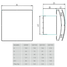 Carica l'immagine nel visualizzatore di Gallery, AERAULIQA QD90 di Aerauliqa - Aspiratore assiale diam.90mm - 8W - 55m3/h - cod. 003168