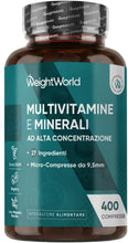 Carica l'immagine nel visualizzatore di Gallery, Multivitaminico Completo in 400 Micro Compresse Vegane (per +1 Anno)
