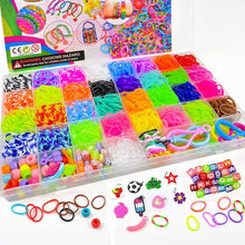 Carica l&#39;immagine nel visualizzatore di Gallery, Nestling Kit Elastici per Braccialetti, 2500+ DIY Loom Nastri, 32 Colori Per Creare Gioielli, Perline, Regalo Giocattolo
