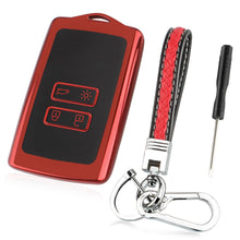 Carica l'immagine nel visualizzatore di Gallery, Custodia Smart Key in TPU per Renault, portachiavi in silicone Keyless a 4 tasti, custodia protettiva Renault per chiavi