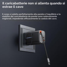 Carica l'immagine nel visualizzatore di Gallery, Mcdodo 67W Caricatore USB C con Cavo USB C Retrattile, Alimentatore USB C GaN Caricatore Veloce 3-Port 67W GaN Caricator