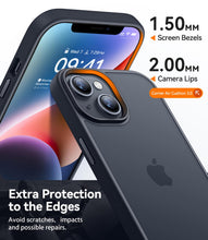 Carica l'immagine nel visualizzatore di Gallery, CANSHN Cover Opaca per iPhone 13 e iPhone 14(6,1 Pollici), Custodia Traslucida Opaca Protettiva Sottile Antiurto - Nero