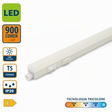 Carica l'immagine nel visualizzatore di Gallery, Velamp Reglette LED 8W, Luce sotto pensile 900 lumen, 573mm. Prolungabile fino a 120W. 3 colori di luce selezionabili: l