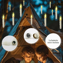 Carica l'immagine nel visualizzatore di Gallery, Candele galleggianti 12 Pezzi, Candela sospesa LED, Candele a Sospensione telecomandate, Candele Decorative di Halloween
