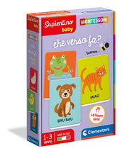 Carica l'immagine nel visualizzatore di Gallery, Clementoni - Sapientino Baby Che Verso Fa, Gioco Educativo Flashcards Montessori per Bambini 1 Anno, Carte Tattili Animali, Made in Italy, Lingua Italiana, Lingua Italiana, 16433