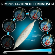 Carica l'immagine nel visualizzatore di Gallery, RuCvixkt Rock Roll Segno Neon per Decorazione Murale, LED Dimmabile con Chitarra Rock Roll per Studio Musicale, Salone, 