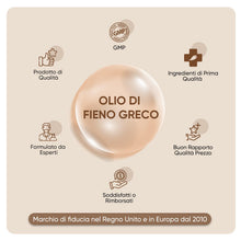 Carica l'immagine nel visualizzatore di Gallery, Olio di Fieno Greco 100ml Vegano e Pressato a Freddo, Seno, Capelli, Unghie, Glutei, Viso, Corpo, Olio di Fieno Greco Puro Fonte Naturale di Vitamina C, A, E e B6, Olio Fieno Greco per Uomo e Donna