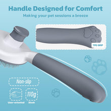 Carica l'immagine nel visualizzatore di Gallery, Zivacate Brosse Chat Brosse Chien[Prise ergonomique &amp; nettoyage en un clic &amp; Patented Design] Outil pour chiens/chats/lapins à poil court et long, Chien Accessoires(gris)