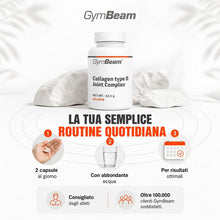 Carica l'immagine nel visualizzatore di Gallery, GymBeam Collagene e Acido Ialuronico 60 cps, Integratore di Collagene e Acido Ialuronico, Complesso Articolare di Tipo I