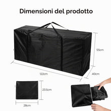 Carica l'immagine nel visualizzatore di Gallery, AiQInu Borsa da Giardino per Cuscini, Oxford Porta Cuscini da Esterno Impermeabile, Nero Borsa per Cuscino con Maniglie 