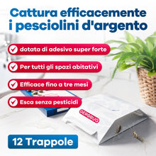 Carica l'immagine nel visualizzatore di Gallery, Gerobug Trappole Pesciolini d'Argento Adesive - Maxi Confezione 12 Pezzi