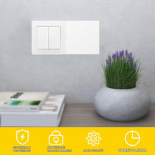 Carica l'immagine nel visualizzatore di Gallery, 2 Pezzi Copertura Cieca da Incasso, Coperture Autoadesive per Prese Elettriche, Placca da Parete Vuota in Plastica, 8,6 