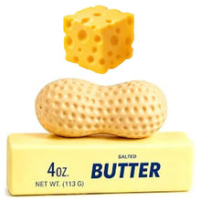 Carica l'immagine nel visualizzatore di Gallery, 3 Pezzi Butter Cheese Arachide Squishy, Realistico Giocattoli Schiacciare A Forma Arachide Portatili Giocattoli Fidget L