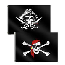 Carica l'immagine nel visualizzatore di Gallery, Bandiera Pirati 90x60cm,Bandiera Pirata Grande,Decorazioni di Halloween