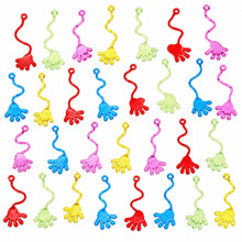 Carica l'immagine nel visualizzatore di Gallery, Set di 30 Mani Appiccicose Colorate - Giocattoli Elastici e Sticky per Bambini - Piccoli Regali per Compleanni, Feste e 