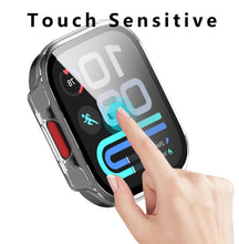 Carica l'immagine nel visualizzatore di Gallery, GIOPUEY Cover Compatibile con Xiaomi Redmi Watch 6 Lite, [2 Pezzi] Pellicola Protettiva Vetro + Cornice in Plastica Rigi