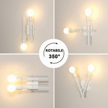 Carica l'immagine nel visualizzatore di Gallery, Riserva Applique da Parete Moderno Bianco E27 Lampada da Parete Industriale