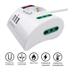 Carica l'immagine nel visualizzatore di Gallery, Extrastar Multipresa da Scrivania/Tavolo con 3 Presa USB,Presa con interruttore automatico di protezione 10A,Bianco,2500