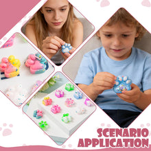 Carica l'immagine nel visualizzatore di Gallery, 10 Pezzi Mini Squishy Design Zampa di Gatto - Giocattoli Sensoriali Morbidi - Antistress per Bambini e Adulti, Colore Ca