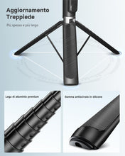 Carica l'immagine nel visualizzatore di Gallery, RISEOFLE 180cm Treppiede Smartphone, Bastone Selfie con Telecomando Wireless, Treppiede Portatile Estensibile per Smartphone Supporto Telefono Compatibile con iPhone/Samsung/GoPro/Camera
