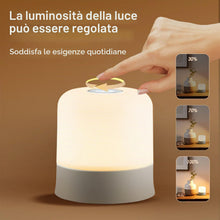 Carica l'immagine nel visualizzatore di Gallery, Lampada da Comodino Touch Dimmerabile Mini Lampada da Tavolo senza Fili Lampada LED Ricaricabile con 3 Modalità Lampada 