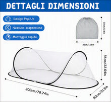 Carica l'immagine nel visualizzatore di Gallery, Zanzariera, 200 x 80 x 56 cm, Zanzariera Pop-Up, Tenda Da Campeggio Portatile E Tenda Protettiva Contro Gli Insetti Per 