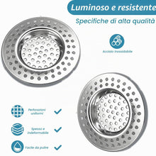 Carica l'immagine nel visualizzatore di Gallery, Filtro Lavello Cucina, 4PCS Filtro di Scarico, Filtri di Scarico in Acciaio Inossidabile, Filtro per Lavello, Filtro di 