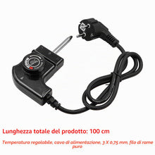Carica l'immagine nel visualizzatore di Gallery, Leloco Cavo termostato da 1 m per barbecue elettrico e padella elettrica, regolatore di temperatura da 250 V per padella elettrica, padella per feste, padella per pizza elettrica e padella per
