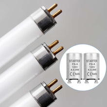 Carica l'immagine nel visualizzatore di Gallery, 5pz Starter Fluorescente con Alloggiamento, Starter Fluorescente Alluminio Lampade di Preriscaldamento da 4-40 W Tubo Ce