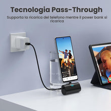 Carica l'immagine nel visualizzatore di Gallery, Power Bank 5200mAh, Ultra-piccolo&amp;Ultra-compatto Caricatore Portatile USB C PD Ingressi&amp;Uscite Mini Powrbank Batteria Es