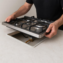 Carica l'immagine nel visualizzatore di Gallery, FERROELETTRA Guarnizione cucina piano cottura e lavello, mastice adesivo top cucina, 4 strisce da 80 cm, spessore 2 mm, 