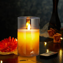 Carica l'immagine nel visualizzatore di Gallery, Candele LED, Flickering Flameless Candele, Candele a Batteria with Glass con Telecomando a 10 Tasti, Realizzato in Vera 