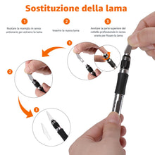 Carica l'immagine nel visualizzatore di Gallery, Amazon Basics Set di coltelli di precisione da hobbistica, confezione da 29 pezzi, Rosso