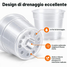 Carica l'immagine nel visualizzatore di Gallery, 10 Vasi Trasparenti per Orchidee Ø11,5 cm con Fori di Drenaggio