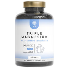 Carica l'immagine nel visualizzatore di Gallery, Triple Magnesio 2640 mg, Bisglicinato + Citrato + Malato, 180 Compresse