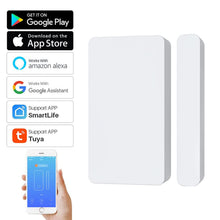 Carica l'immagine nel visualizzatore di Gallery, Tuya Smart Wi-Fi Sensore per Porta Finestra - Rilevatori Aperti/Chiusi、App Wi-Fi、Notifiche Avviso Allarme、Supporto per A