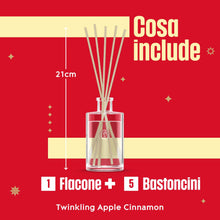 Carica l'immagine nel visualizzatore di Gallery, Glade Diffusore a Bastoncini, Twinkling Apple &amp; Cinnamon, (3x50 ml)