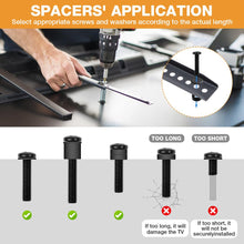 Carica l'immagine nel visualizzatore di Gallery, flintronic 68Pz Viti di Montaggio TVs, M4/M5/M6/M8/rondelle/distanziali, Kit Hardware di Montaggio TV Universale, per TV