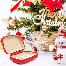 Carica l'immagine nel visualizzatore di Gallery, CAUTIOUS 6 Pezzi Borsa Portamonete di Natale, Quadrata con Cerniera Mini Portafoglio Rosso con Babbo Natale